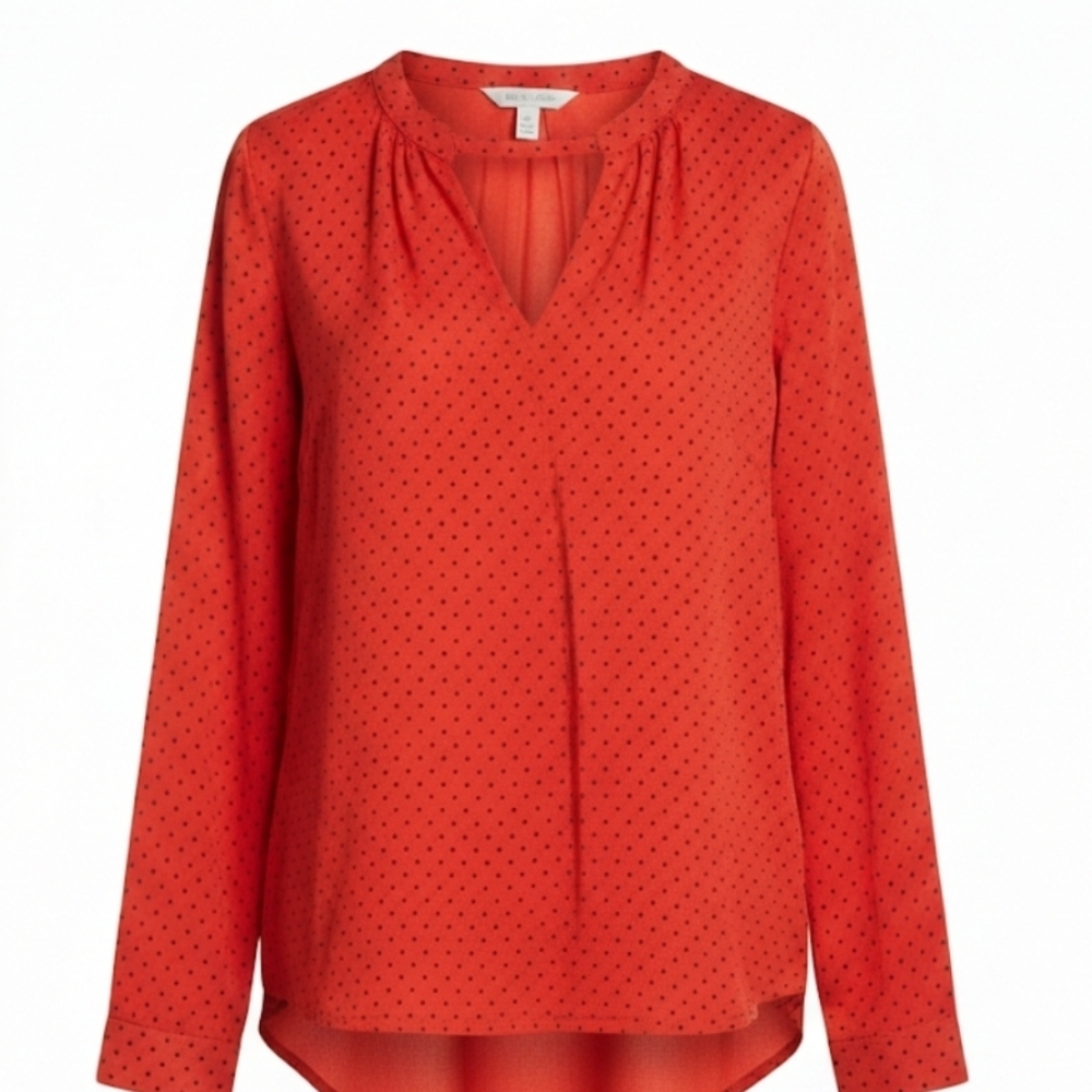 Women's Red Polka Dot Blouse